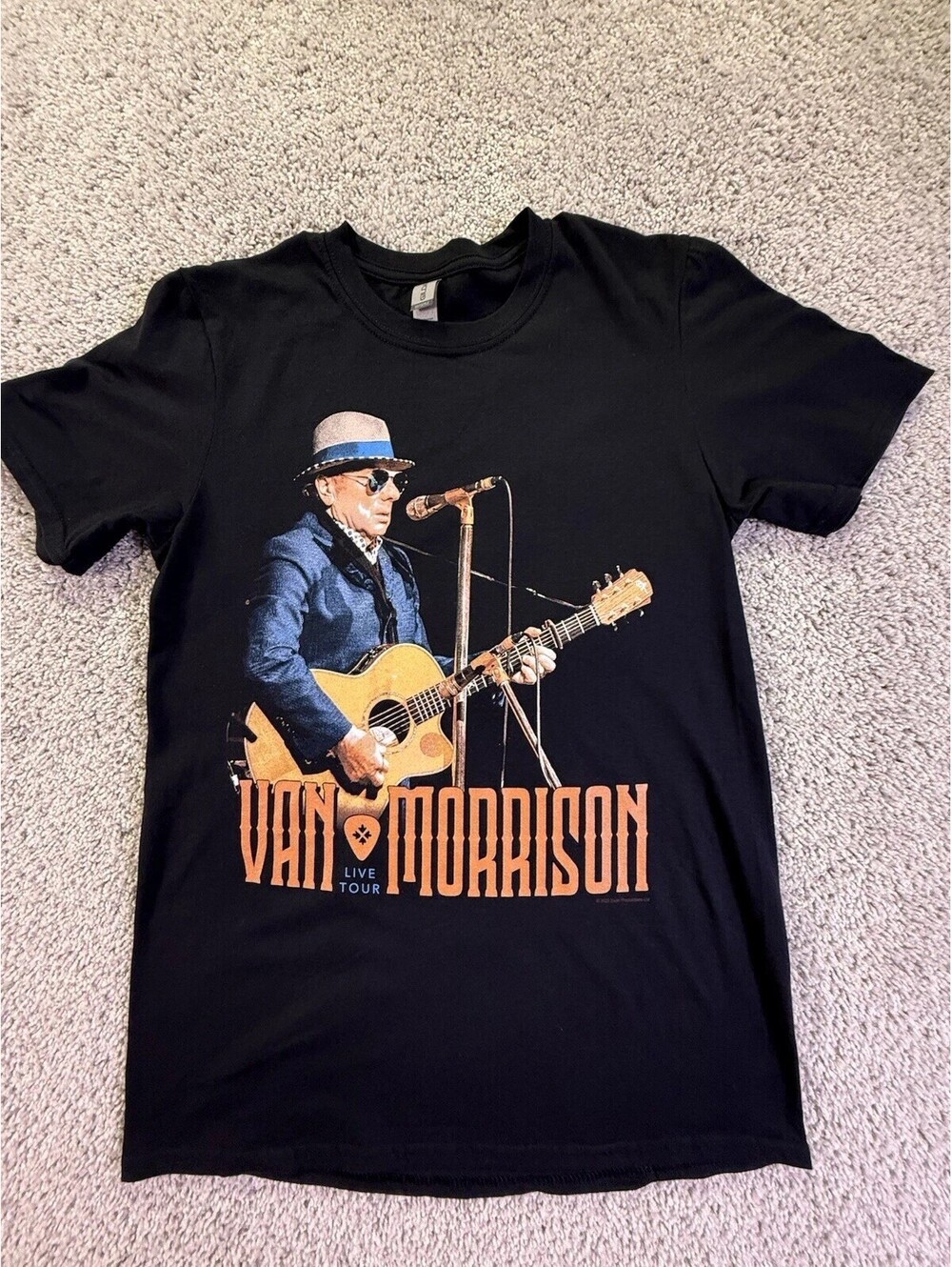 NWOT Van Morrison 2022 Music Tour Black With Graphics Size Small